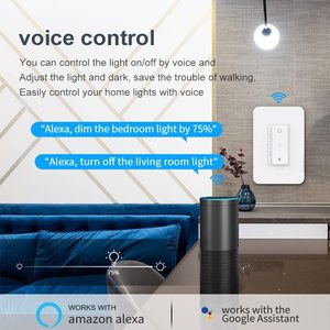 Tuya-interruptor de luz LED inteligente, 3 vías, wifi, atenuador de pared