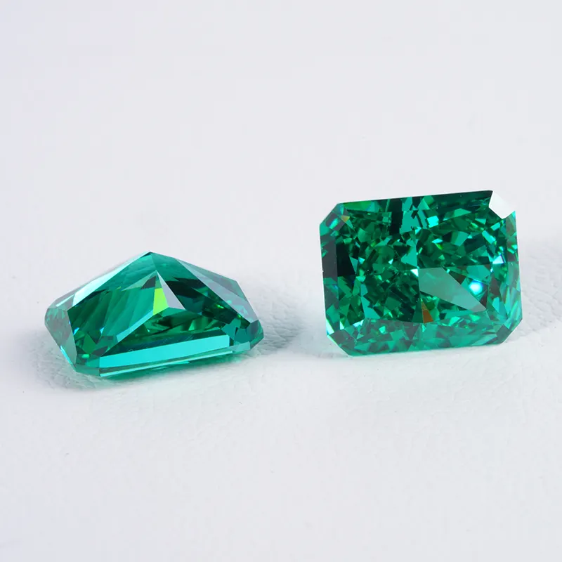 Starsgem gelo esmeralda fantasia corte sintético solto atacado m-verde 6*8 ~ 10*12mm diamantes de alto carbono venda em estoque