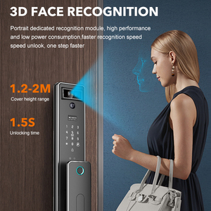 Serratura automatica di fascia alta con serratura per porte Smart videocitofono con blocco per impronte digitali 3D serratura di sicurezza per riconoscimento facciale - Product Image 4