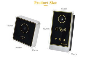 Lettore di schede di controllo accessi Wireless NFC 134.2 KHz Wiegand 26/34 TCP/IP QR Code - Product Image 4