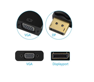 Fast Delivery Display Port to <strong>VGA</strong> Adapter Cable Male to Female Converter for PC Computer Laptop HDTV Monitor Projector