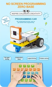 Juguete educativo para niños Montessori lógica pensamiento entrenamiento coche programación electrónica tableta bloque de construcción para niños - Product Image 2