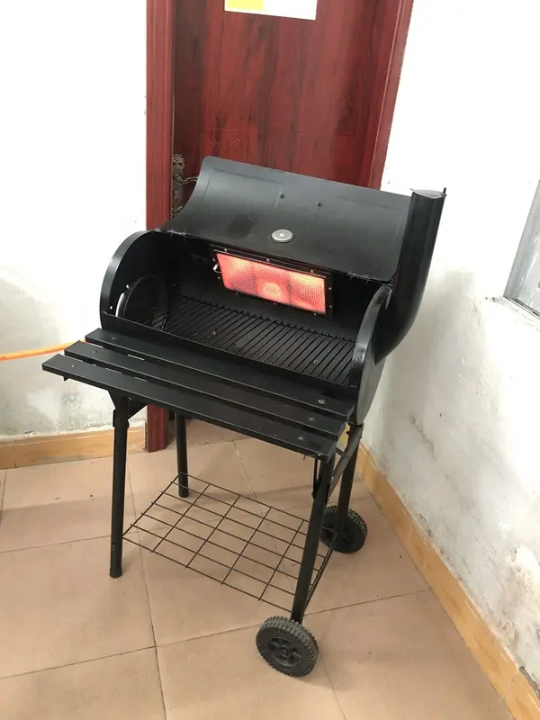 Gas Bbq Grill Outdoor Professionele Top Ronde Draagbare Outdoor Gas Oven Camping Propaan Bbq Grill Kip Auto Grill