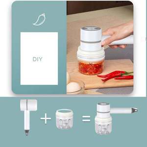 El mikseri 3 hız el sarımsak et gıda kıyıcı 1 1 el mikseri elektrikli kırıcı Usb Mini gıda kıyıcı Blender mikser - Product Image 3