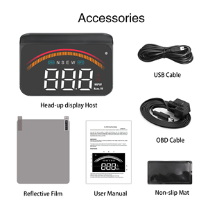 Pantalla HUD para coche, Monitor de velocidad, alarma, GPS, OBD, HUD, pantalla para todos los coches - Product Image 6