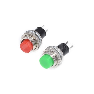 10MM kleiner Druckknopf schalter DS-314 nicht selbst hemmender Reset Nicht verriegeln der runder Druckknopf schalter Zwei Fuß Rot/Grün - Product Image 2