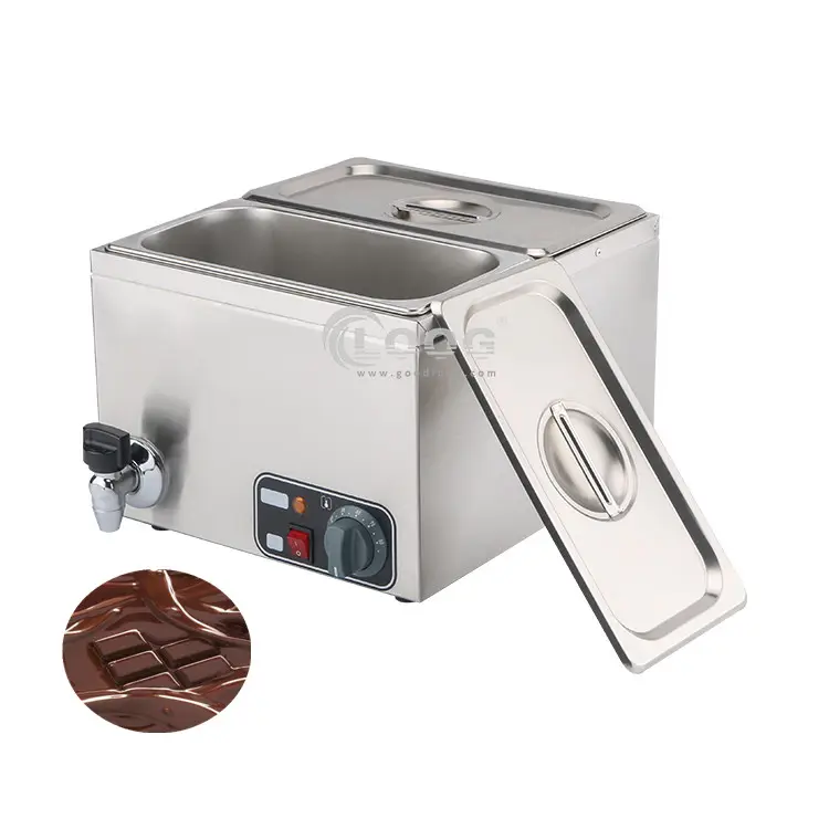 Dubbele Pot Roestvrij Staal Smelten Machine Met Tap Commerciële Water Verwarming Chocolade Smelt Fabriek