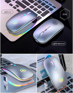 Per il Computer Portatile Del Computer Da Gioco Sottile 2.4GHz 1600DPI Luci Colorate Del Mouse Mouse Ottico USB Mouse Senza Fili Ricaricabile - Product Image 2