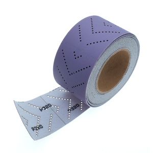 70mm*12m Laser Holes Purple Ceramic Sanding Sheet Roll Similar As <strong>3M</strong> Quality for for Coating <strong>Removal</strong>, Body Repair, Auto Sanding