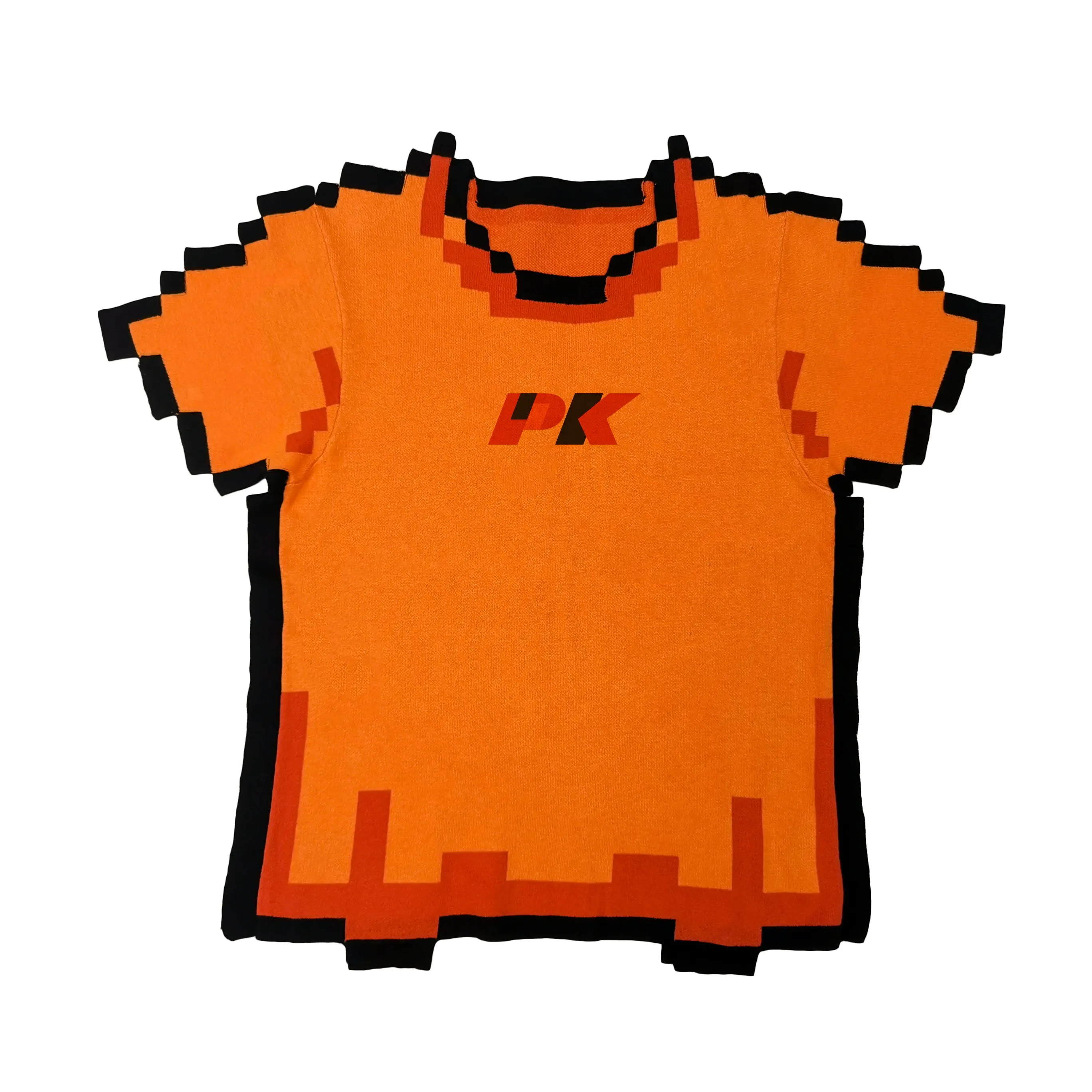 Primavera Verano hombres niño manga corta tejido ganchillo pixelado gráfico Diseño personalizado piexel Sudadera con capucha camiseta