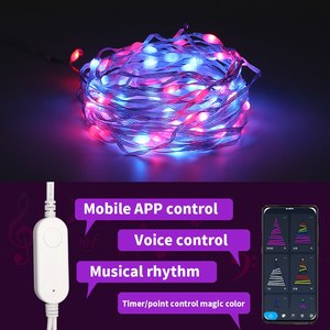 10 Meters Outdoor Diwali <strong>String</strong> <strong>Lights</strong> Wiht Rgb Smart Music Sync IR App <strong>Remote</strong> Control Indoor Christmas Tree <strong>Light</strong> - Product Image 5