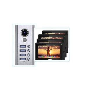 Sistema de intercomunicación con pantalla de 7 pulgadas para casa, autobús, vídeo de 2 cables, visión nocturna, 4 unidades de interior - Product Image 1