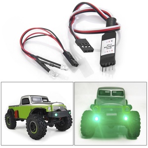ชิ้นส่วนอัปเกรดรถยนต์ CH2โมดูลควบคุมแสงไฟหน้า LED สำหรับรถตีนตะขาบบังคับวิทยุ1/24แกน SCX24 - Product Image 4