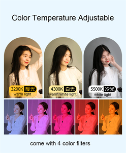 Precio de fábrica Cámara Luz 8W Panel de luz LED de cuatro colores y 2M Kit de brazo de cámara aérea Luz de relleno de disparo en vivo - Product Image 5