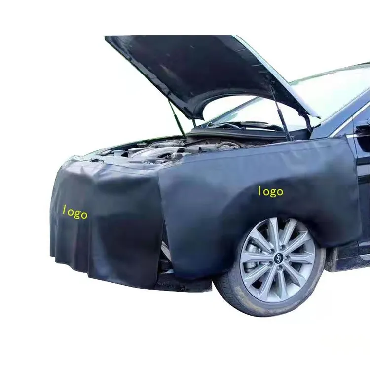 Cubierta de guardabarros de coche antiaceite personalizada, almohadilla de protección de reparación de automóviles magnética de PVC, antipolvo lateral, cubierta de guardabarros de coche con magnético