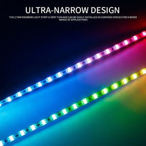 WS2812B Ultra stretto 2.7mm indirizzabile singolarmente flessibile striscia LED WS2812B 160LED/m Smart RGBIC luce LED DC5V/12V - Product Image 4