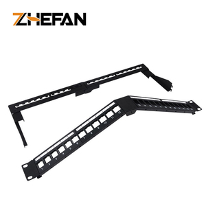 ZHEFAN 24 puertos Patch panel Ethernet Keystone Snap en RJ45 Cat6 24 puertos Cat6a modular Keystone Jack Red en blanco Patch panel - Product Image 2