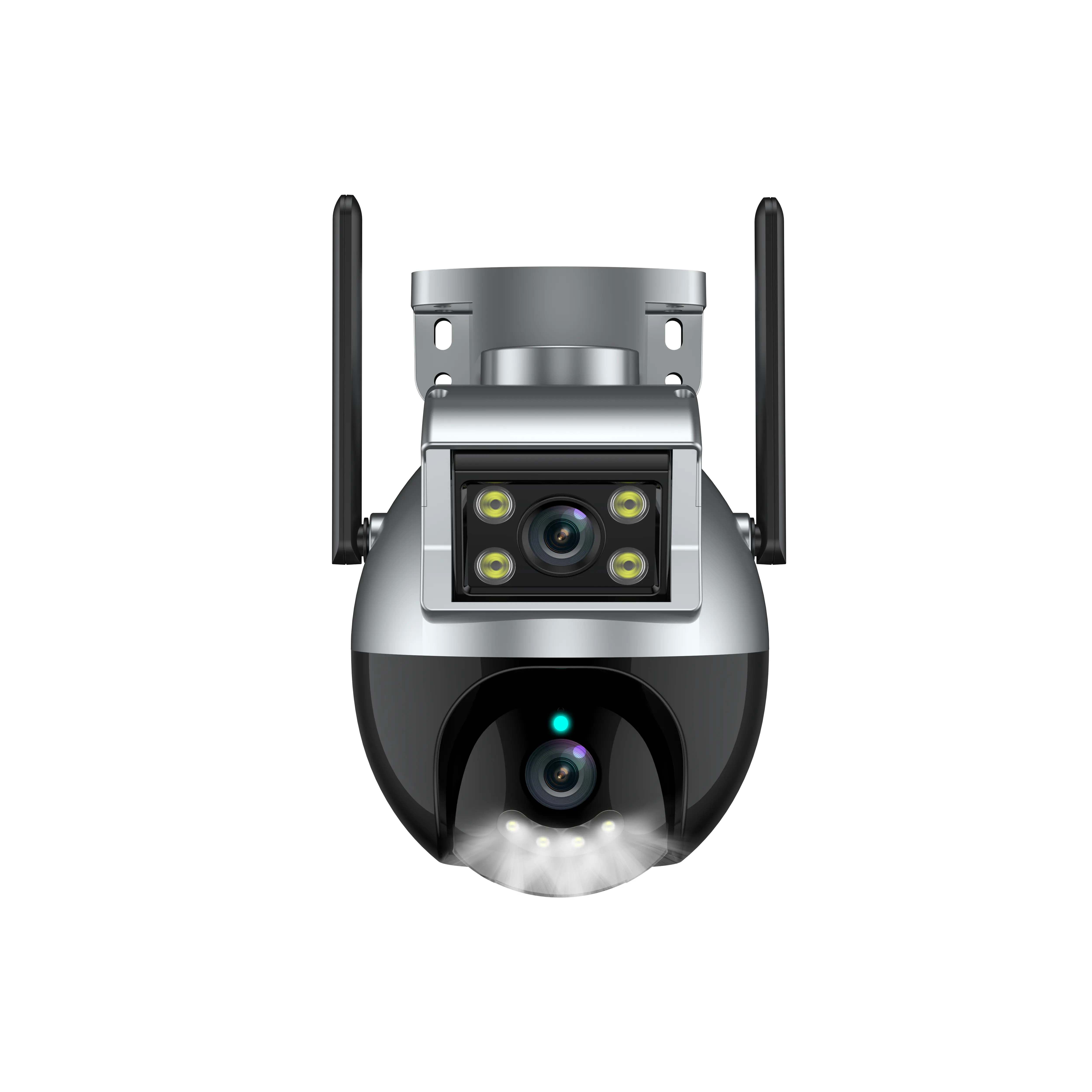 Caméra domestique à double objectif 2MP 1080P Caméra binoculaire à zoom panoramique inclinable WiFi intérieure