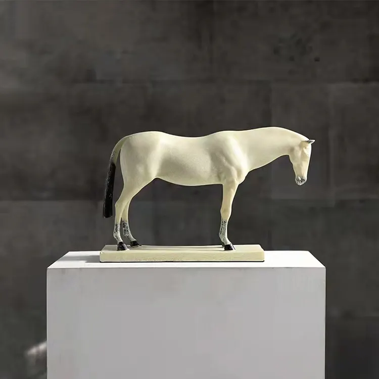 Figuritas de caballo de interior de estilo chino, arte abstracto, escultura de resina, accesorios de decoración del hogar, caballo, nuevo