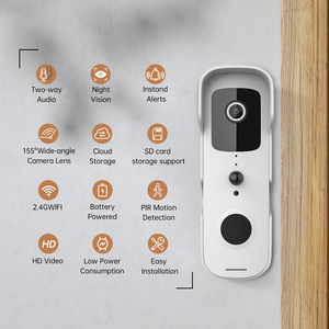 Smart WIFI Video Doorbell with Chime 1080p HD Wifi Door Phone <strong>Intercom</strong> System Security <strong>Camera</strong> <strong>IOS</strong> <strong>Android</strong> <strong>APP</strong> Control - Product Image 2