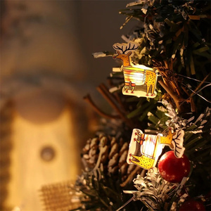 Guirnalda de Luces LED para Navidad, Guirnalda de Luces de Árbol de Navidad, Papá Noel, Muñeco de Nieve, Decoración del Hogar - Product Image 2