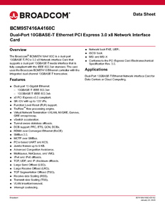 Scheda di interfaccia di rete 3.0 X8 Broadcom bcm9574160c a doppia porta 10GBASE-T Ethernet PCI Express - Product Image 2