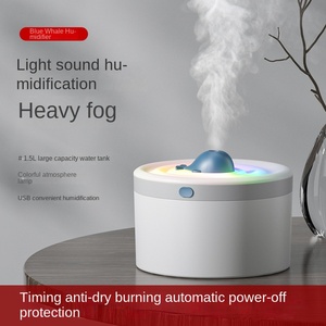 USB Blue <strong>Whale</strong> Desktop Humidifier Large Capacity Wireless Air Purification Home Office Use Plastic Aroma Essential <strong>Oil</strong> - Product Image 2