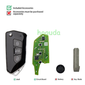 Xhorse XKGA81ENXKシリーズ有線リモコンGA08スタイル3ボタン (WDI2英語版用) - Product Image 6