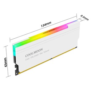 COOLMOON oyun bilgisayarı pc ram soğutucu son derece uyumlu ram soğutucu radyatör soğutma yeleği kabuk argb ram bellek soğutucu - Product Image 5