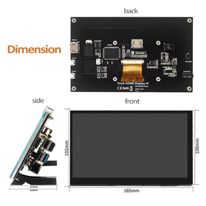 RTS 7 Inch IPS HD <strong>LCD</strong> Capacitive <strong>Touch</strong> <strong>Screen</strong> 1024x600 <strong>Display</strong> <strong>with</strong> Speakers for Raspberry Pi 5 /4 Model B/3B+/3B Jetson Nano PC - Product Image 5
