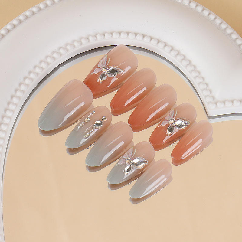 1397 Uñas Hechas A Mano Tamaño M 10 Piezas Caja