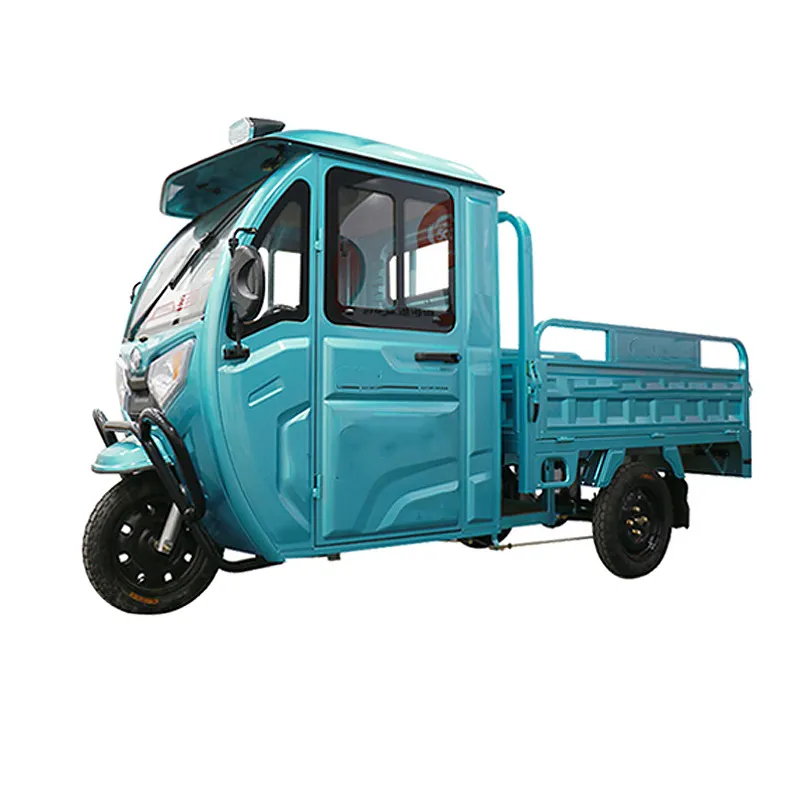 Cina vendita di fabbrica a basso prezzo triciclo per il tempo libero trasporto a casa invertito di carico con cabina semi-chiuso triciclo elettrico