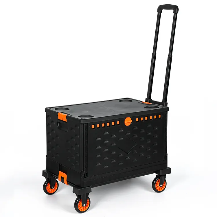 Mochila de mão porta-malas plataforma dobrável para carrinhos de viagem, carrinho de mão portátil com reboques para bagagem
