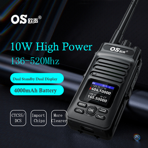 136-600Mhz Full Frequency UV8000 Walkie Talkie 10w PMR due vie Radio con cavo di programmazione e auricolare - Product Image 3