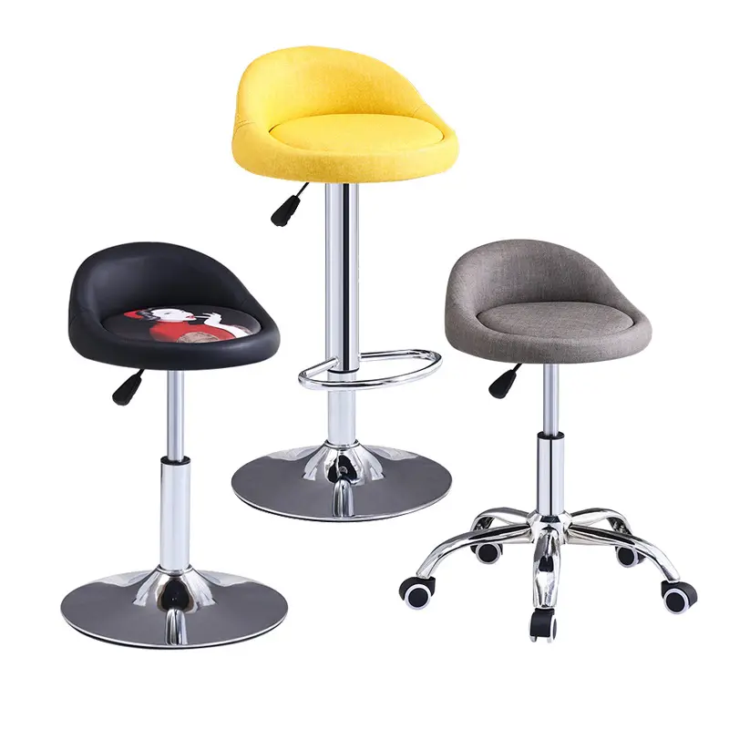 Tiras giratórias de couro, cores opcionais, aço inoxidável, moderno, barra, cadeiras removíveis