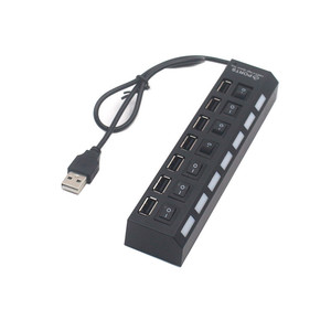 Nuevo divisor de computadora portátil USB 2,0 Hub con control de interruptor y luz indicadora Led - Product Image 1