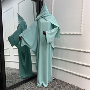 Özel toptan Maxi elbise eşleşen başörtüsü başörtüsü adanmış bağlantı Abaya başörtüsü