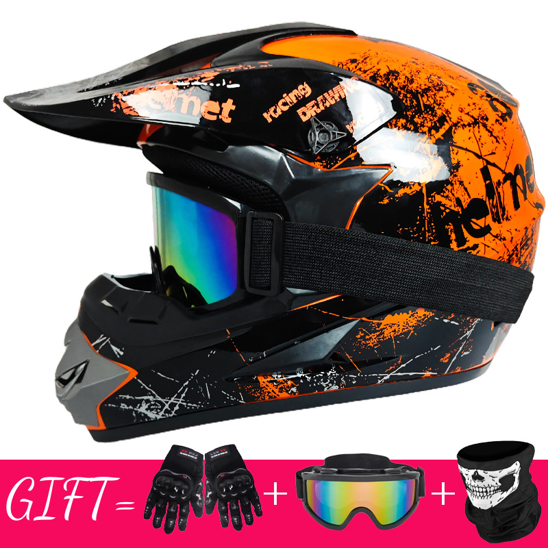 168 lunettes florales orange vif.Gants.Masque Grimace