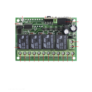 Telecomando Rf di fabbrica trasmettitore 433 MHZ 12 v24v interruttore di controllo remoto modulo ricevitore relè 4CH apriporta per Garage - Product Image 5