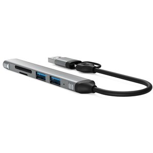 读卡器适配器usb3.0和type-c至usb3.0 5合1集线器适配器，用于笔记本电脑和手机 - Product Image 3