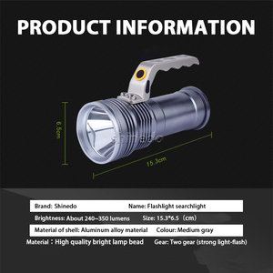 Đèn Pin Cầm Tay Shinedo Siêu Sáng, Đèn LED Chống Nước Lạnh Ánh Sáng Trắng Cao Lumen Với Đầu Ra USB, Đèn Chụp Ảnh Dài Ngoài Trời - Product Image 3