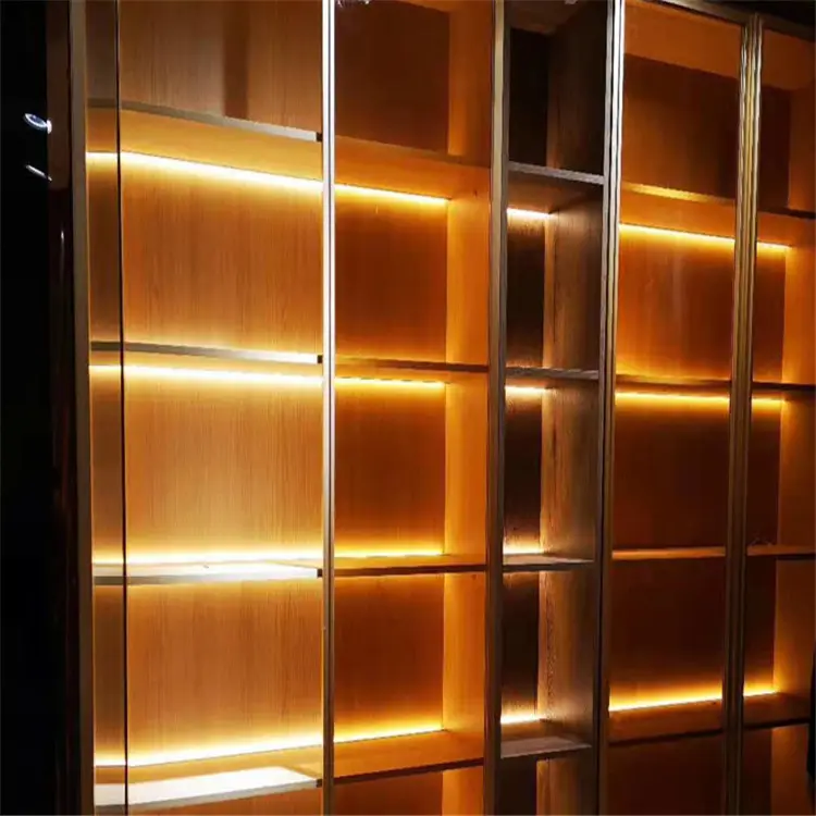 Estante de madera de 12V, iluminación de luz led de dos lados, luz led para muebles, estante de madera