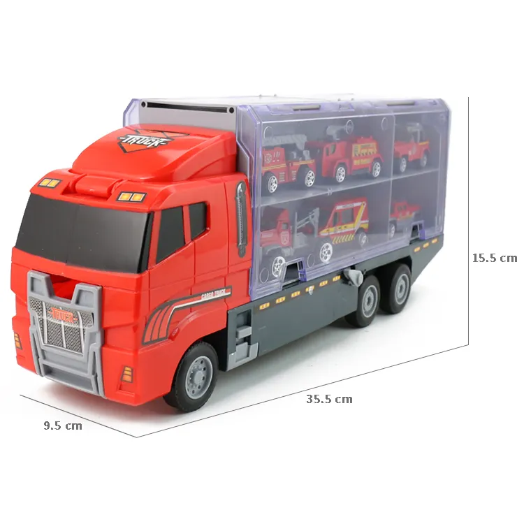 Plastica Mini piccolo pressofuso pressofuso giocattoli modello di auto veicoli in metallo camion dei pompieri auto della polizia auto giocattolo in lega e camion Set per bambino ragazzo