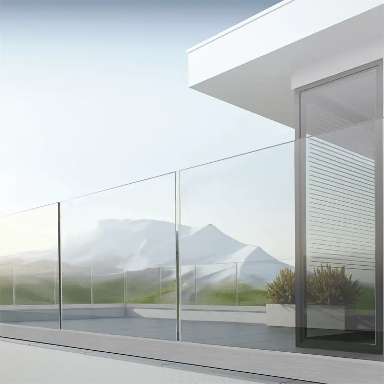 Personalización Interior Villa Apartamento Balaustradas Pasamanos Barandilla de vidrio de aluminio
