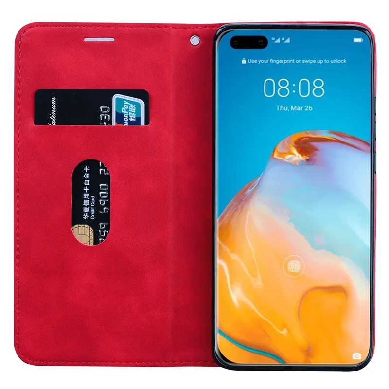 Untuk Samsung Note 10 Plus Magnetic Case untuk Galaxy Note10 Kulit Case Dompet Card Holder 9 8 S8 S9 S10 penutup Telepon