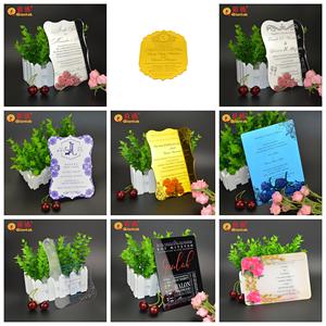 Hediye kutusu ve zarf akrilik plastik baskı ile lüks özel baskılı düğün davetiye kartları - Product Image 5