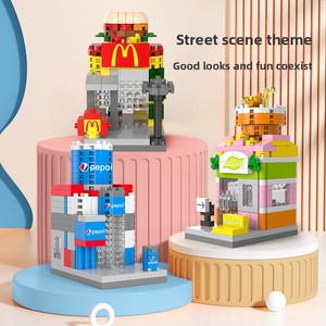 Eğitim LEGO-çocuklar için uyumlu yapı taşı setleri küçük parçacık sokak sahne montaj oyuncaklar ticari sokak - Product Image 4