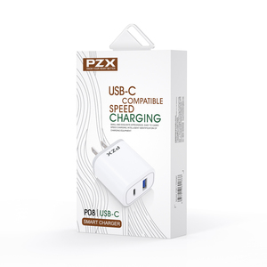 PZX P08 New Arrival Double Port Usb <strong>c</strong> Type <strong>c</strong> Plug 2.4A Us Quick Fast Usb Wall Charger <strong>Adapter</strong> for Cellphone Charger - Product Image 5