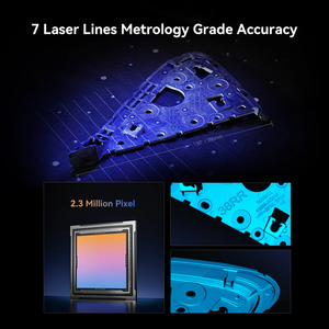 Nuevo escáner CR-Scan Raptor 3D de mano, Industrial luz azul, seguimiento antivibración, hasta 60 FPS, escáner 3D de velocidad de escaneo