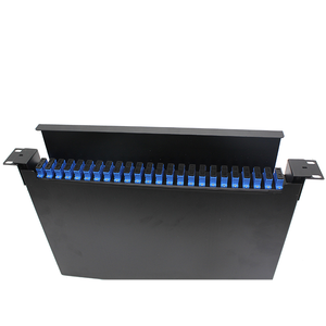 电信和数据中心用24端口LC双工SC ODF光纤接线盒1U 19英寸空接线板 - Product Image 3